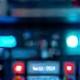 Close-up of digital press control panel