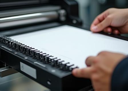 Comb binding and booklet finishing equipment in use