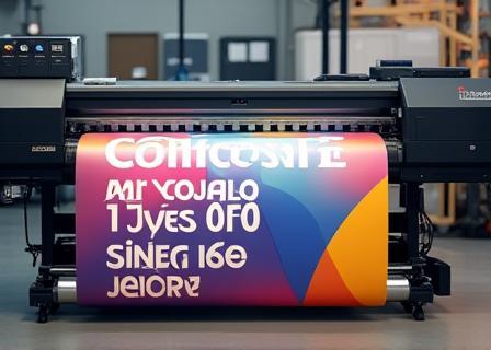 Large format printer producing a conference banner